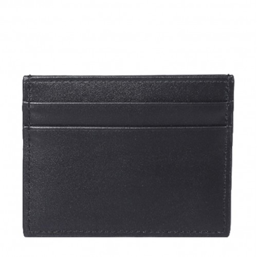 BLACK LEATHER LOGO CARDHOLDER