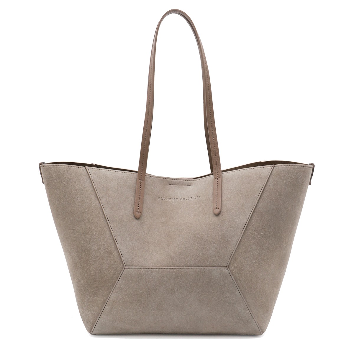 BEIGE LEATHER TOTE BAG