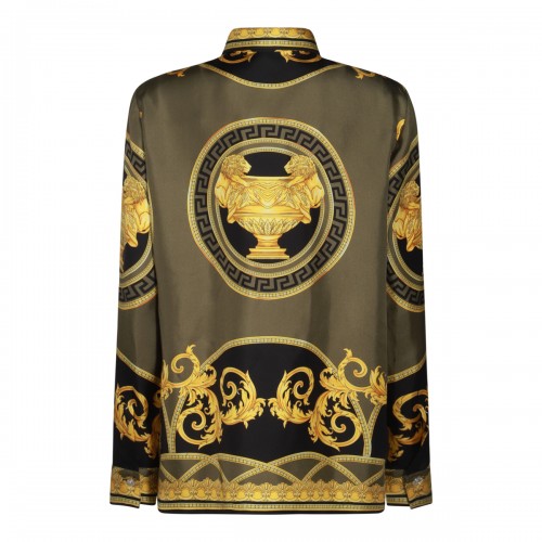 GOLD AND BLACK SILK SHIRT