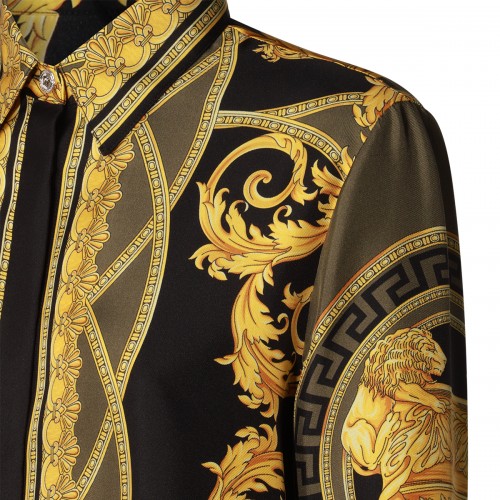 GOLD AND BLACK SILK SHIRT