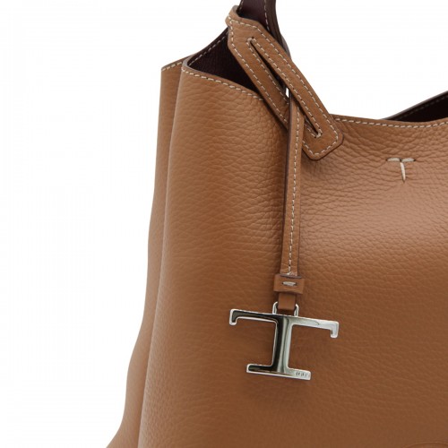 BROWN LEATHER TOTE BAG