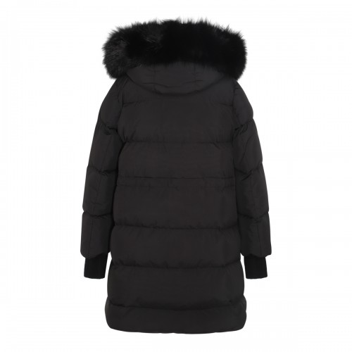 BLACK WOOL DOWN JACKET