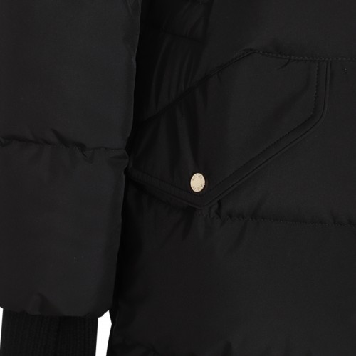 BLACK WOOL DOWN JACKET