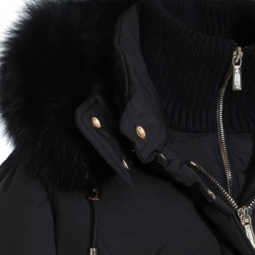 BLACK WOOL DOWN JACKET