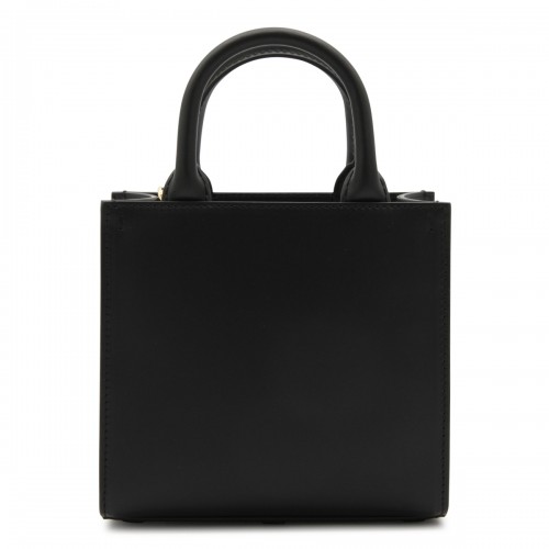 BLACK LEATHER DAILY HANDLE BAG