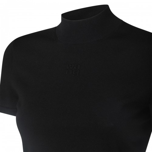 BLACK VISCOSE KNITWEAR