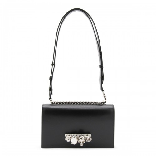 BLACK LEATHER SHOULDER BAG