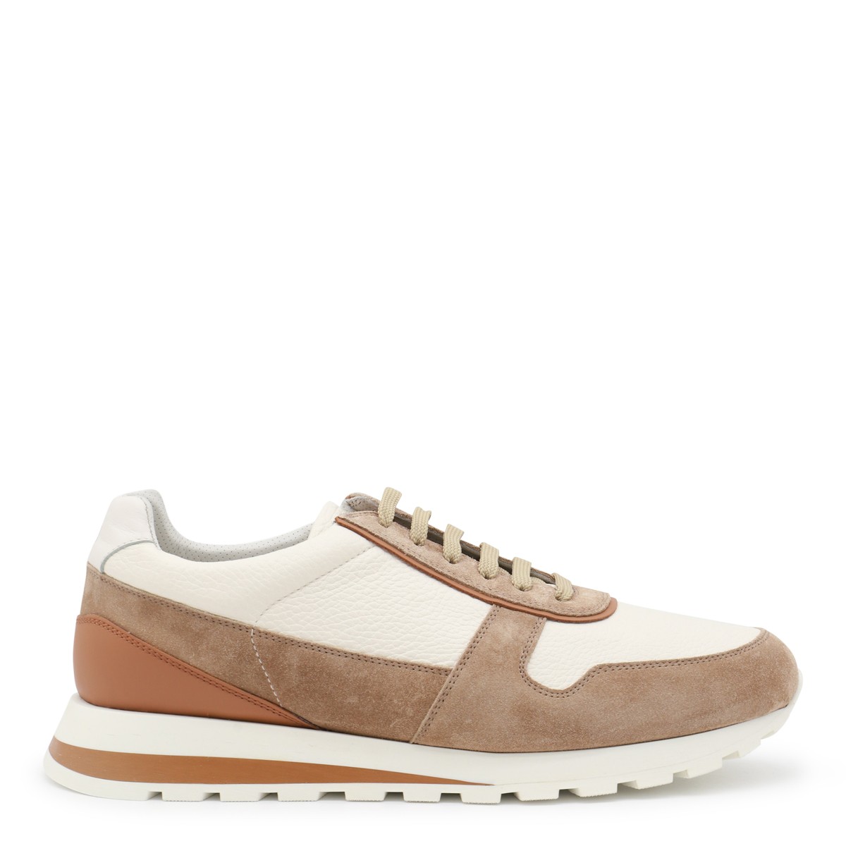 BEIGE LEATHER SNEAKERS