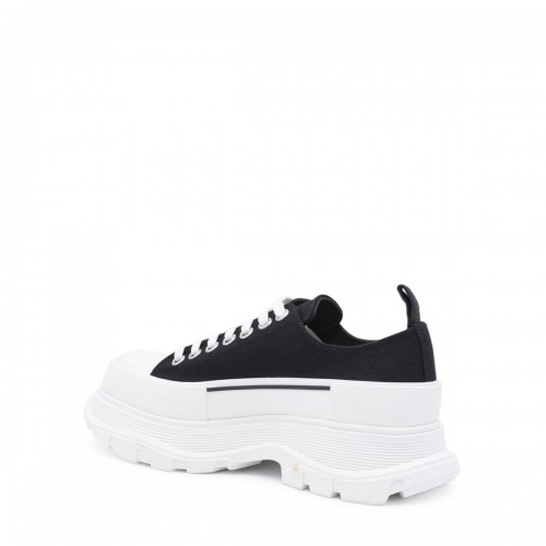 BLACK CANVAS TREAD SNEAKERS