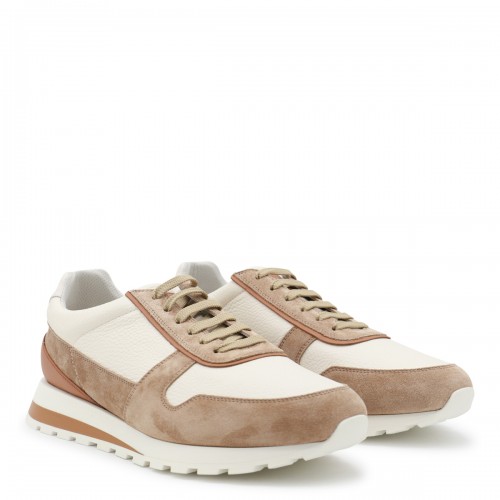 BEIGE LEATHER SNEAKERS