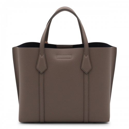 BROWN LEATHER PERRY TOTE BAG