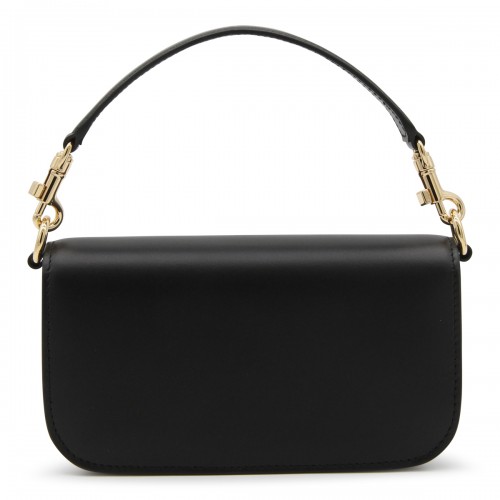 BLACK LEATHER HANDLE BAG