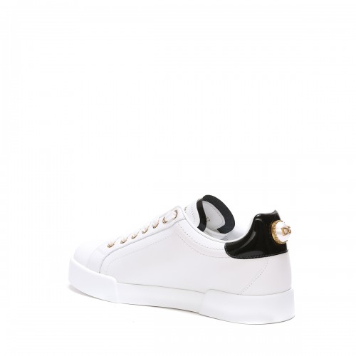 WHITE LEATHER PORTOFINO SNEAKERS 