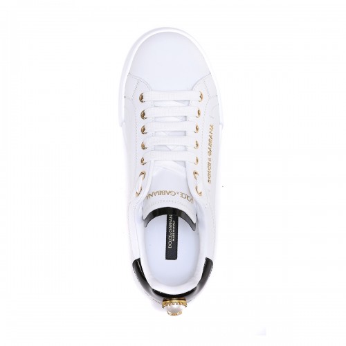 WHITE LEATHER PORTOFINO SNEAKERS 