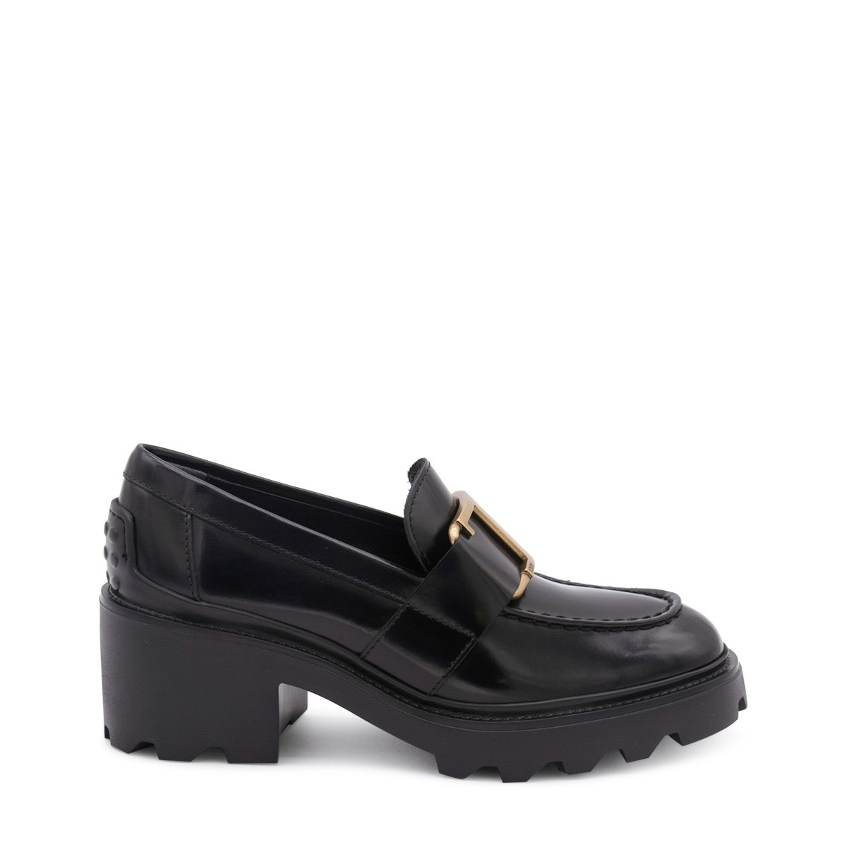 BLACK LEATHER LOAFERS