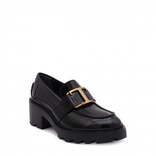 BLACK LEATHER LOAFERS