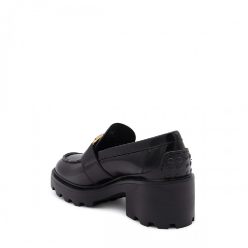 BLACK LEATHER LOAFERS