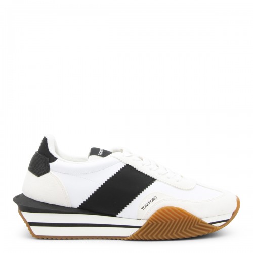 WHITE BLACK AND CREAM JAMES SNEAKERS