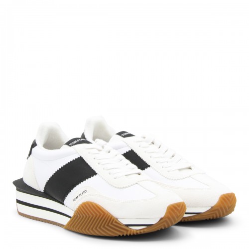 WHITE BLACK AND CREAM JAMES SNEAKERS