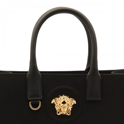 BLACK CANVAS LA MEDUSA TOTE BAG