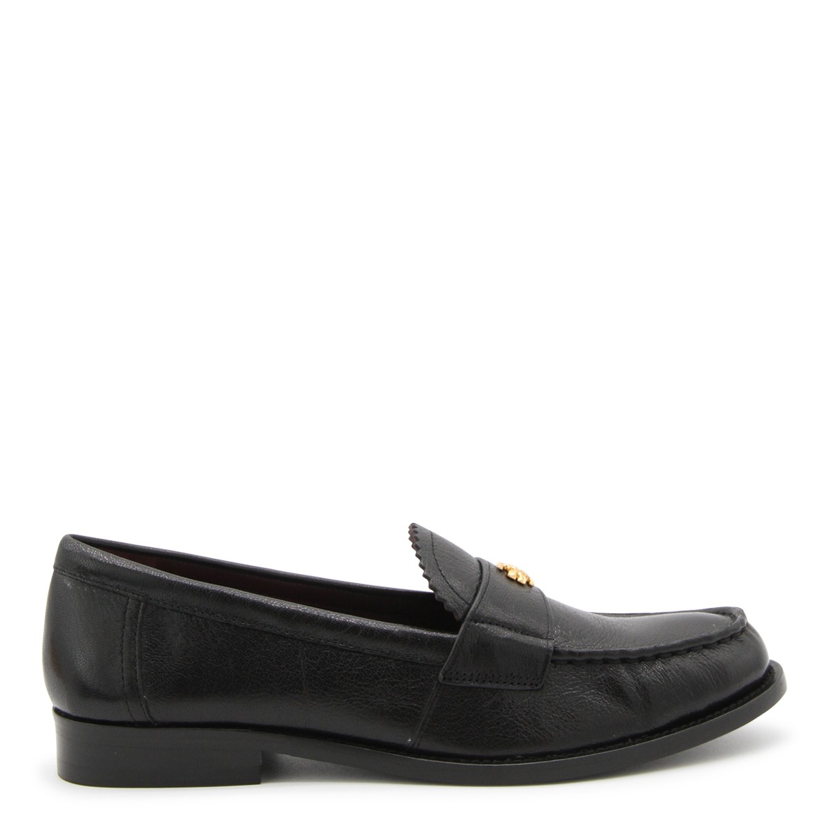 BLACK LEATHER PERRY LOAFERS