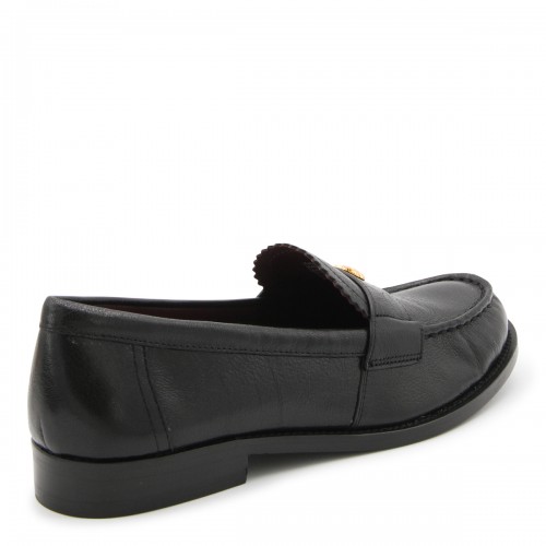 BLACK LEATHER PERRY LOAFERS