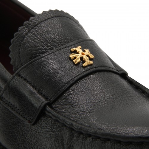 BLACK LEATHER PERRY LOAFERS