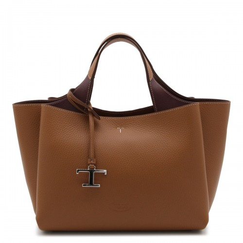 BROWN LEATHER TOTE BAG