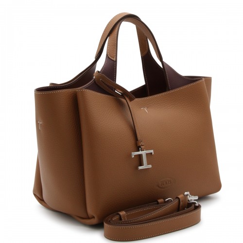 BROWN LEATHER TOTE BAG