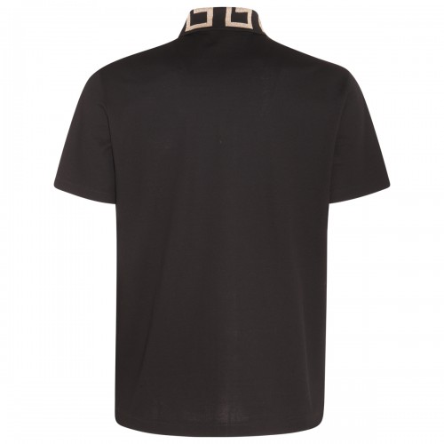 BLACK COTTON POLO SHIRT