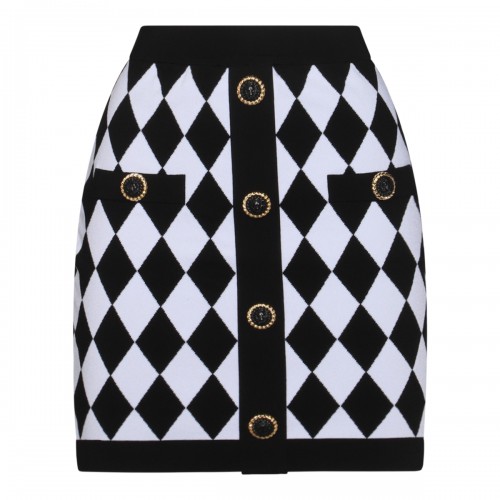 BLACK AND WHITE MINI SKIRT