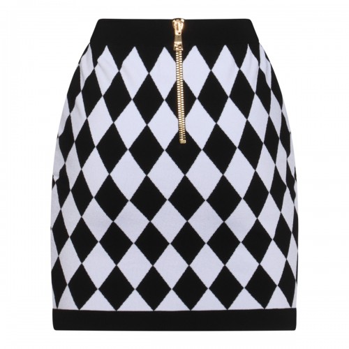 BLACK AND WHITE MINI SKIRT