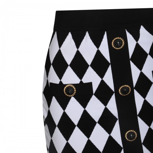 BLACK AND WHITE MINI SKIRT