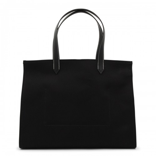 BLACK COTTON TOTE