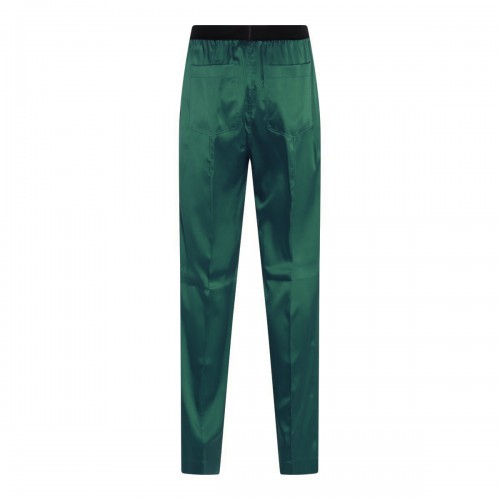 GREEN SILK PANTS