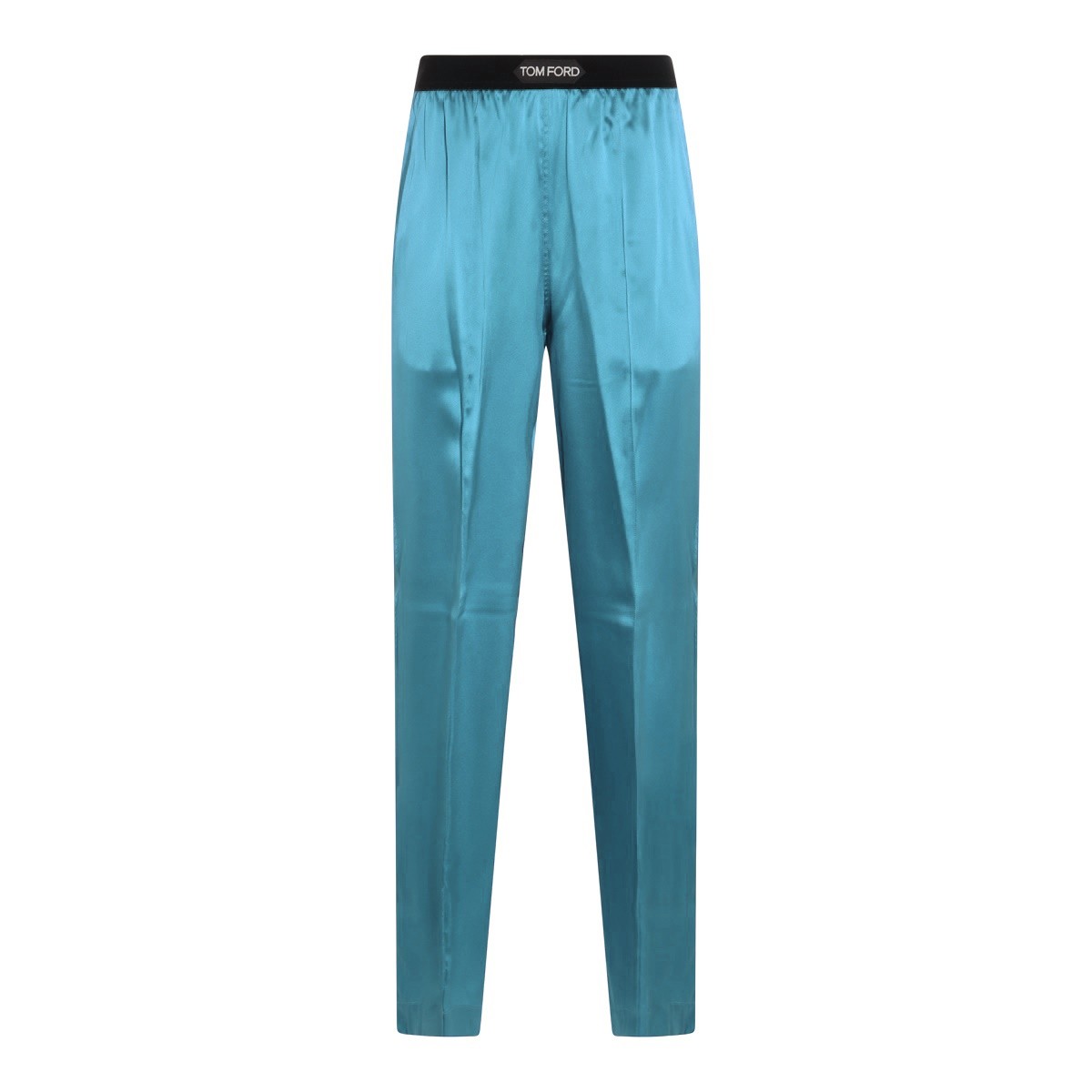 BLUE SILK PANTS