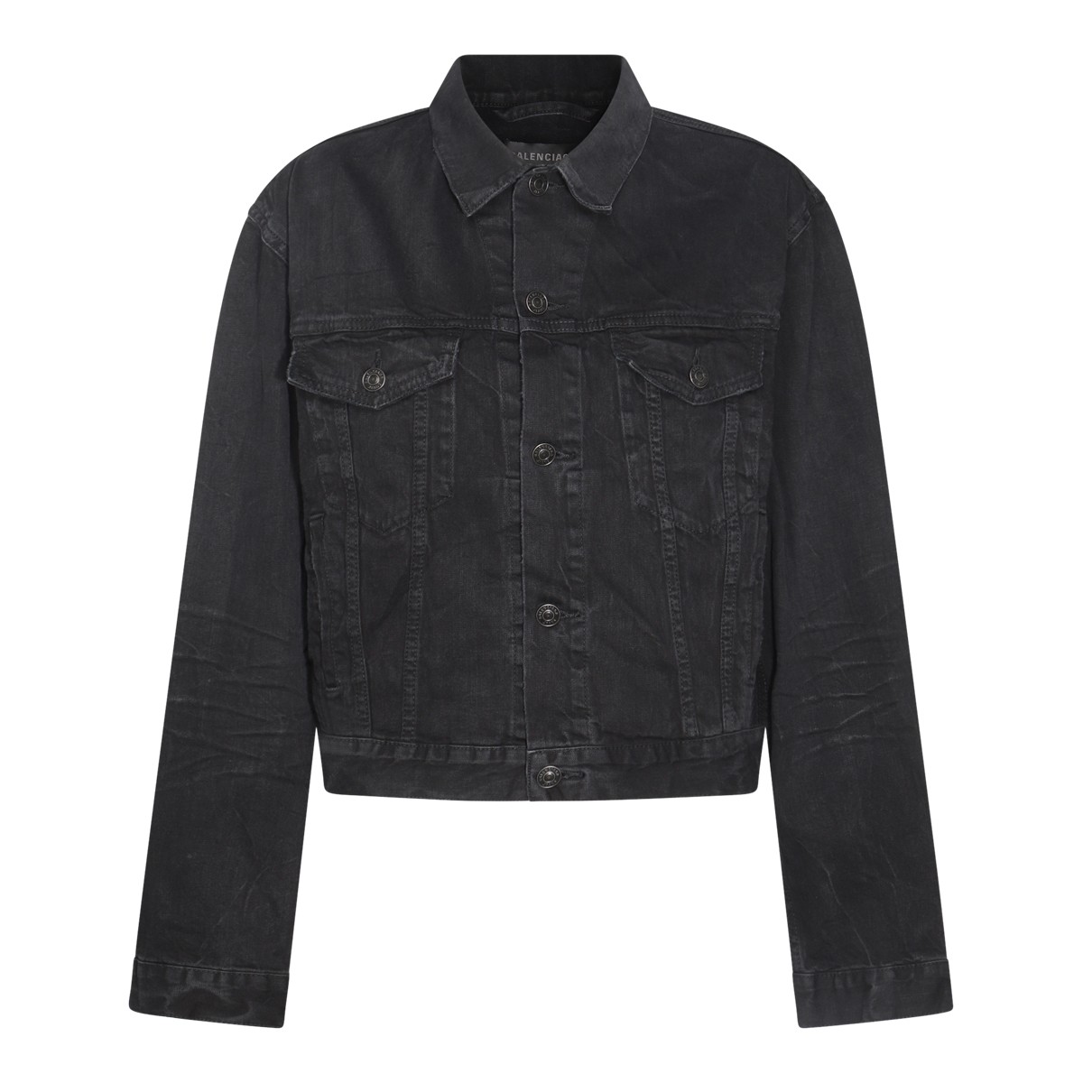 BLACK COTTON CASUAL JACKET