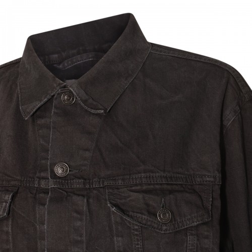 BLACK COTTON CASUAL JACKET