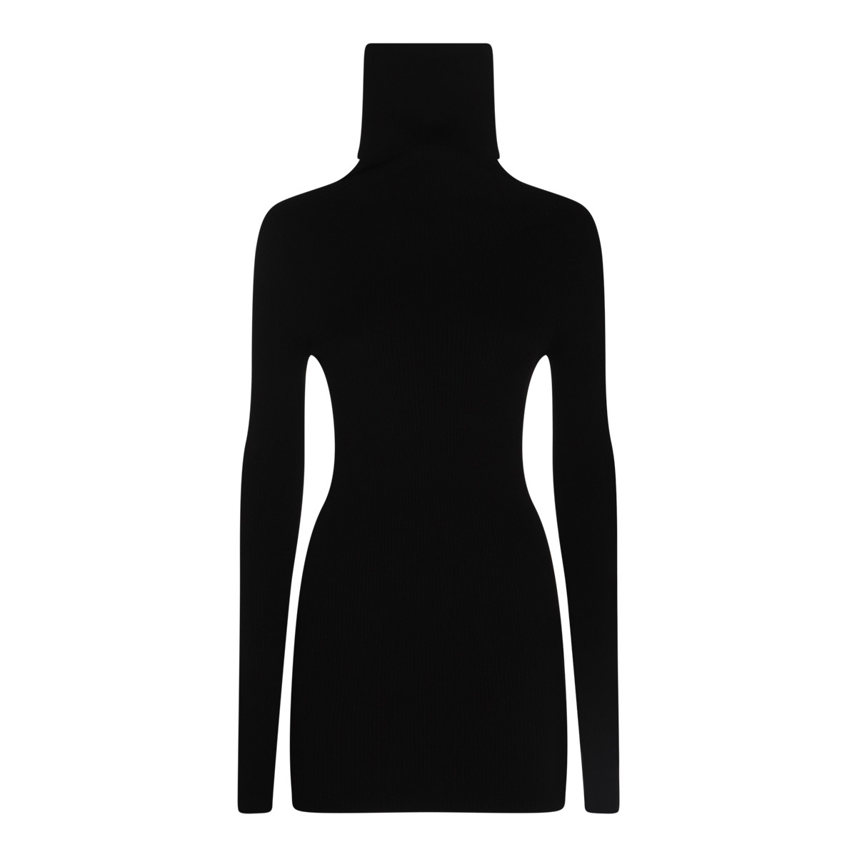 BLACK VISCOSE KNITWEAR