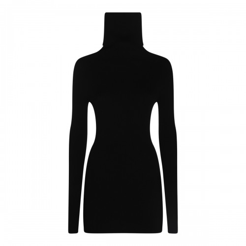 BLACK VISCOSE KNITWEAR