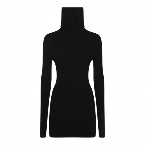 BLACK VISCOSE KNITWEAR