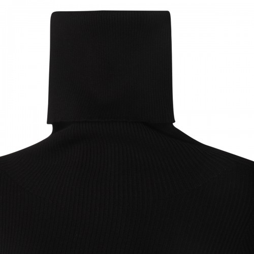 BLACK VISCOSE KNITWEAR