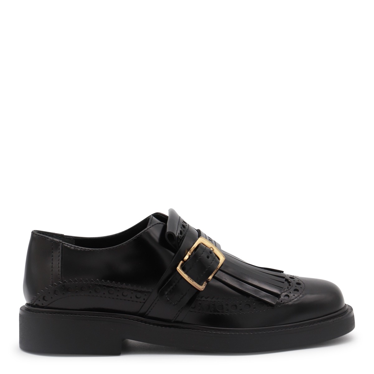 BLACK LEATHER LOAFERS