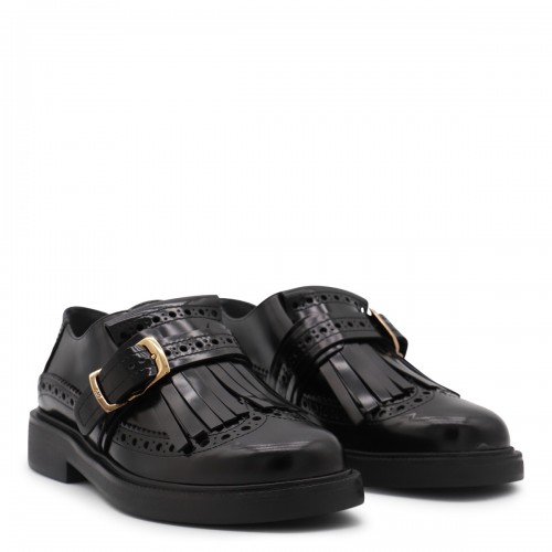 BLACK LEATHER LOAFERS