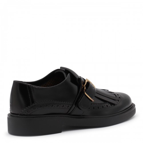 BLACK LEATHER LOAFERS