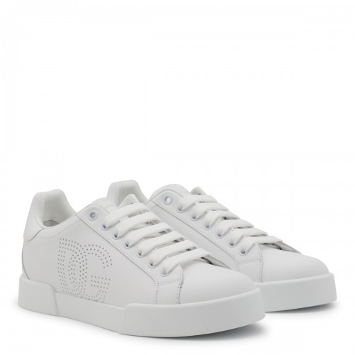 WHITE LEATHER SNEAKERS