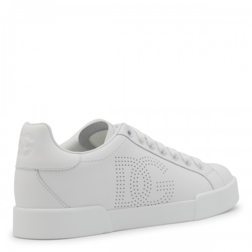 WHITE LEATHER SNEAKERS