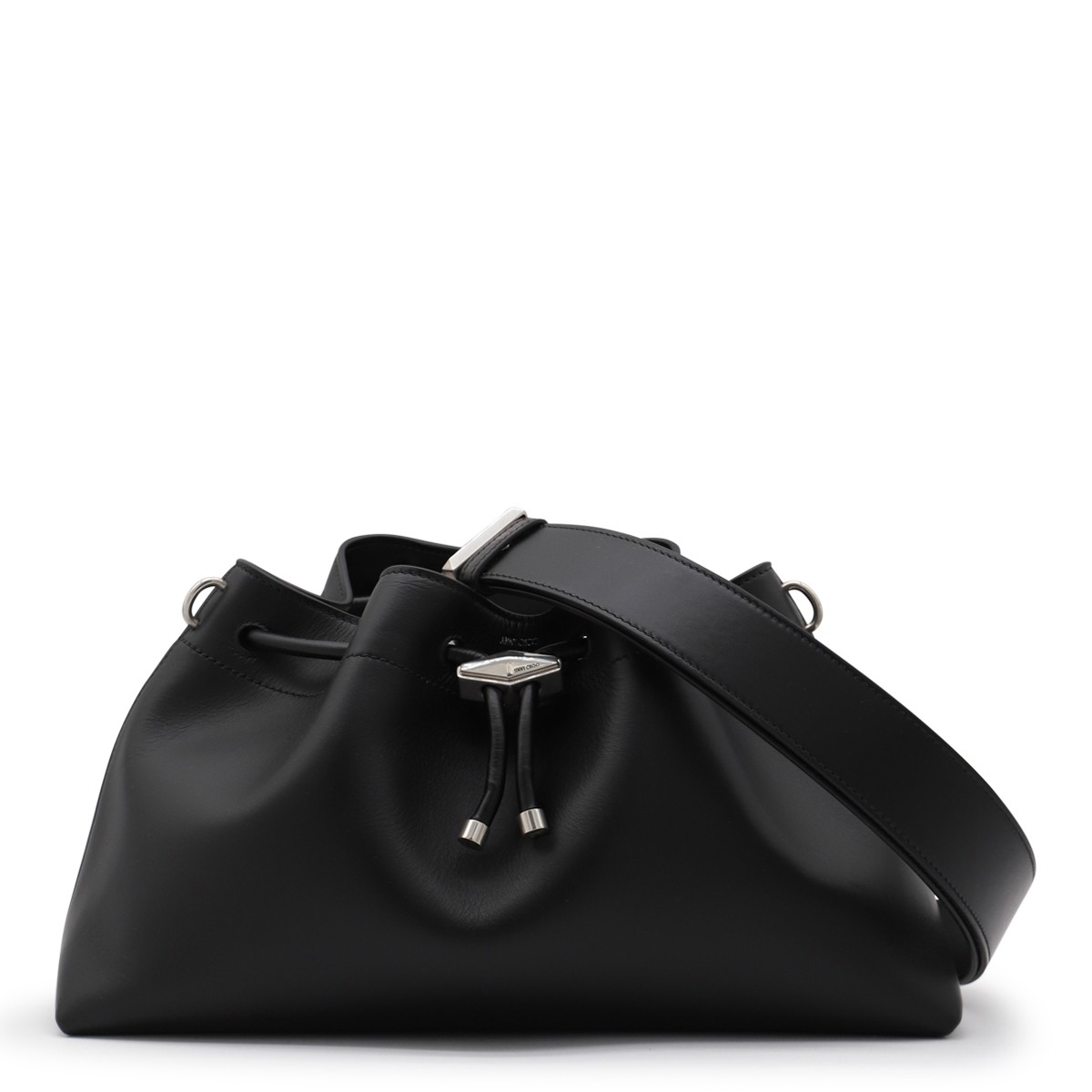 BLACK BON BON LEATHER TOP HANDLE BAG