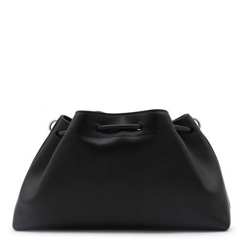 BLACK BON BON LEATHER TOP HANDLE BAG