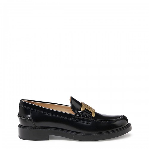 BLACK LEATHER LOAFERS